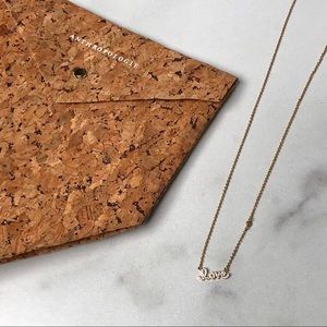 Delicate “love” Necklace (Anthropologie)